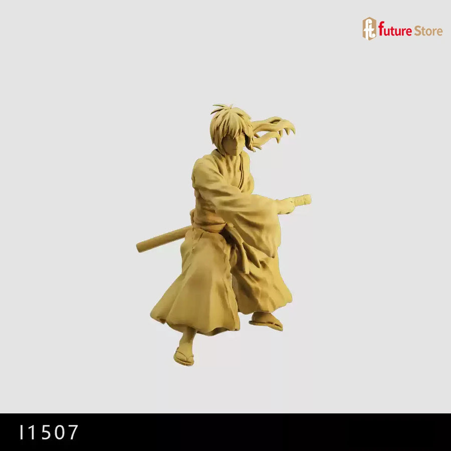 Japanese Samurai Warrior with Katana 1/35 Resin Figure Kit - 1/35 resin model view 3