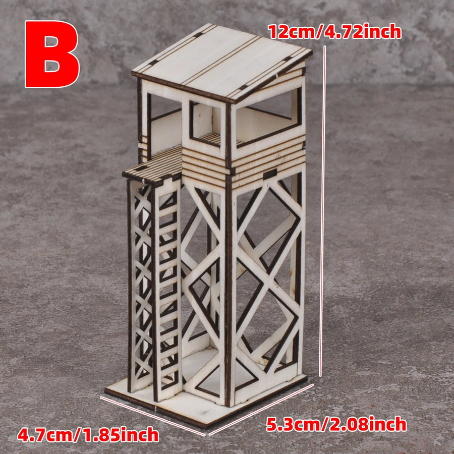 Architectural Guard Tower Watchtower 1/72 Resin Terrain Kit - 1/72 resin model view 3