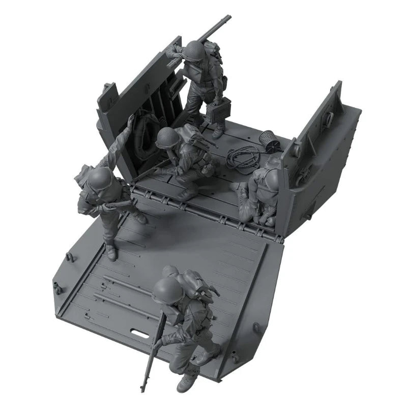 WWII Allied Soldiers Landing Craft Diorama 1/35 Resin Figure Set - 1/35 resin model view 4