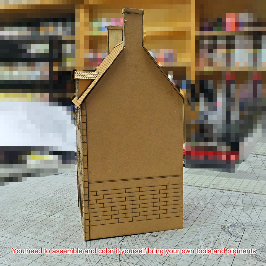 European Cafe Building Townhouse 1/72 Resin Terrain Diorama Kit - 1/72 resin model view 4