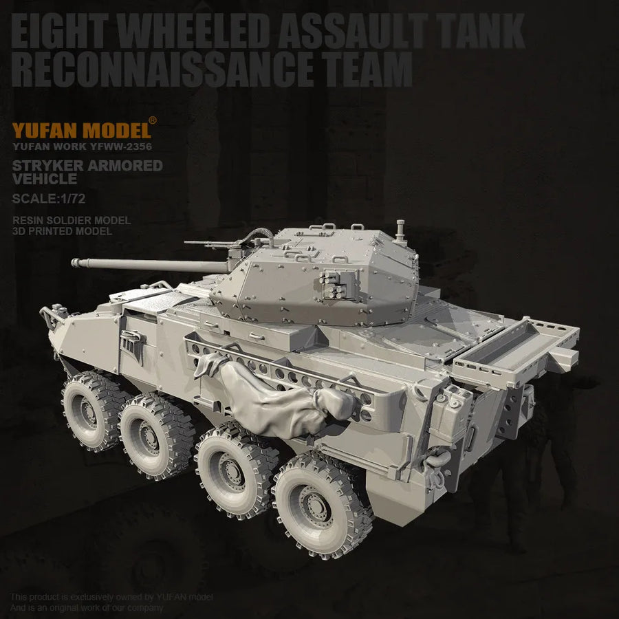 Stryker 8-Wheeled Armored Vehicle 1/72 Resin Model Kit - 1/72 resin model view 2