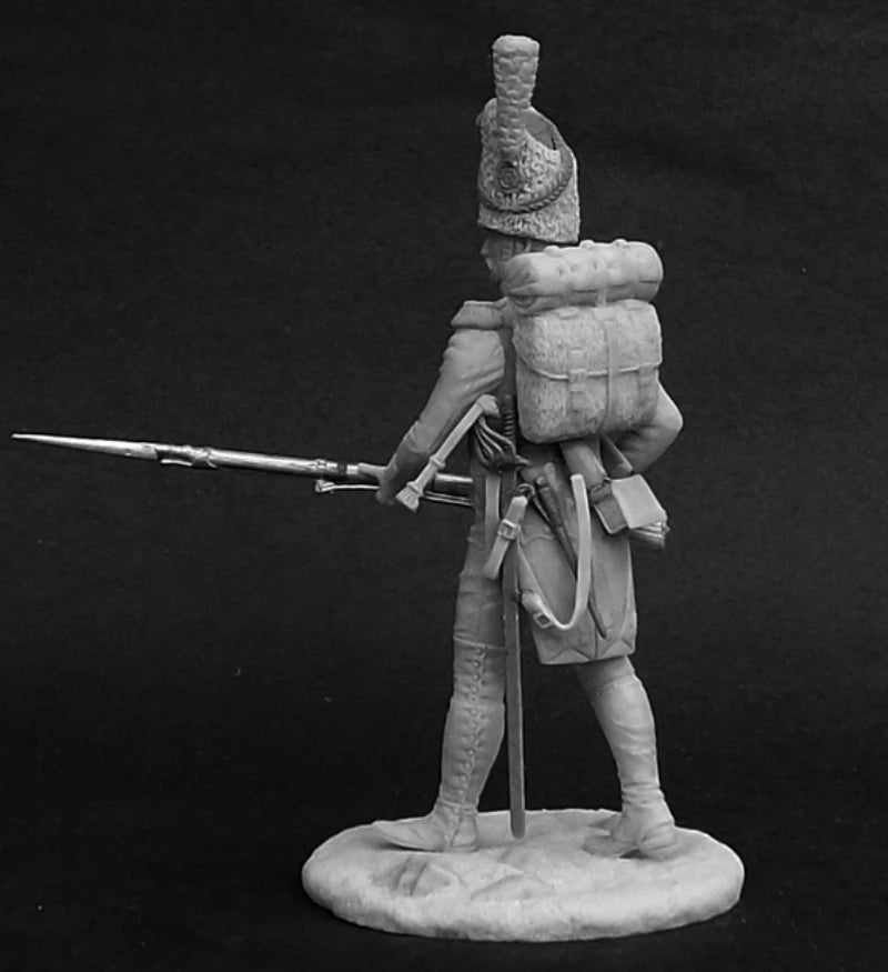 French Cavalry Officer with Musket 54mm Resin Figure Kit - 54mm resin model view 3