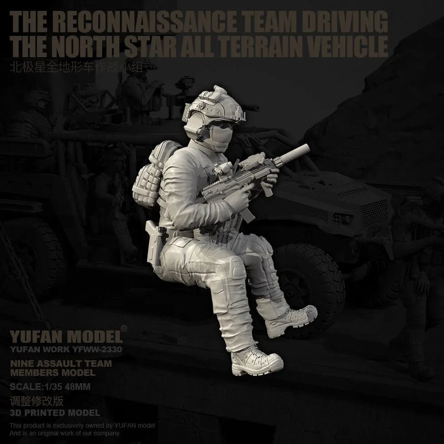 Modern US Special Forces Team 7-Figure Set 1/35 Resin Kit - resin model view 5