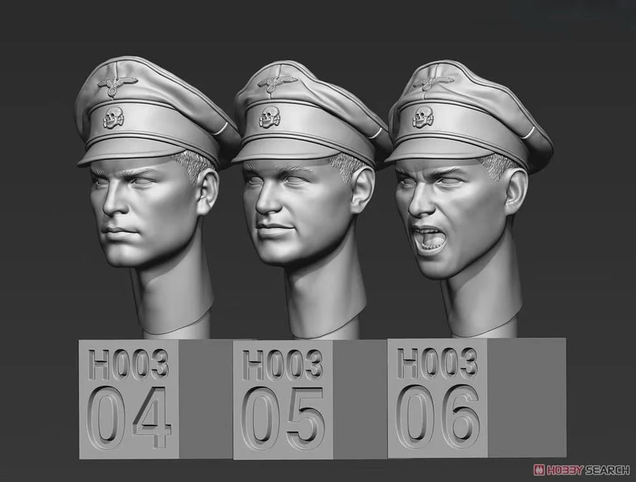 WWII German Soldier Head Variants 1/35 Resin Figure Kit - 1/35 resin model view 5