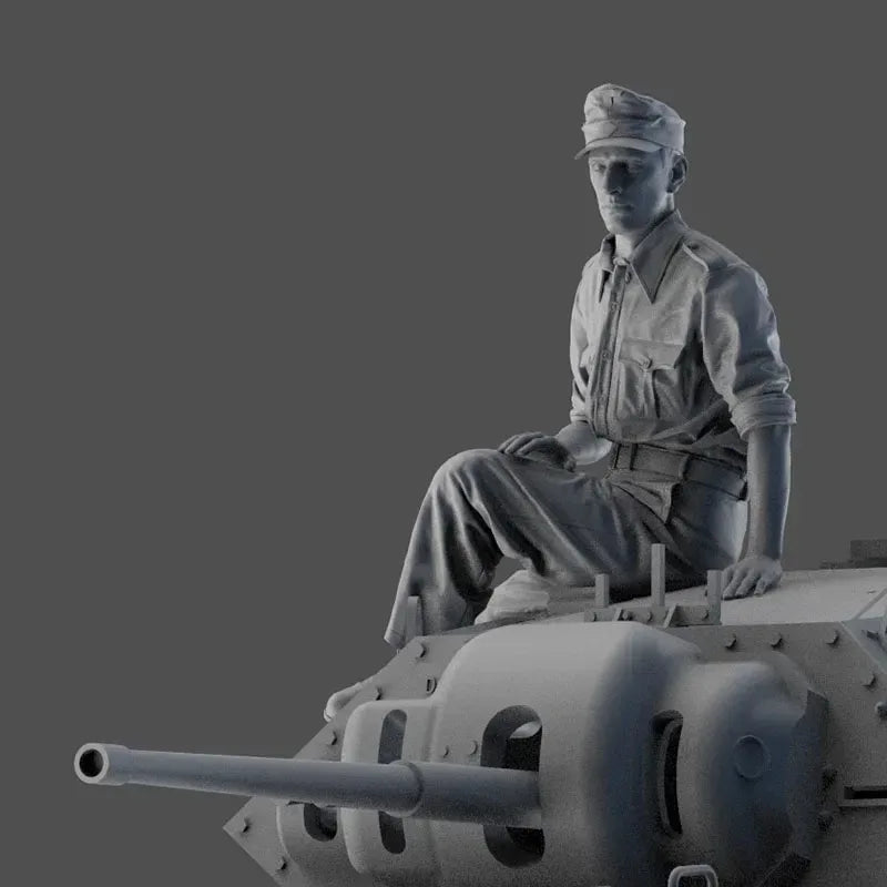 WWII British Crusader Mk.II Tank Commander 1/35 Resin Figure Kit - 1/35 resin model view 3