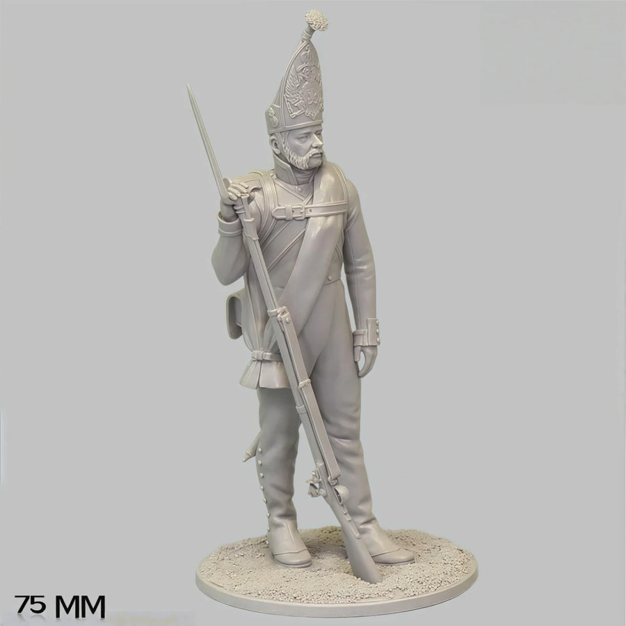 Napoleonic Russian Pavlovsky Grenadier Sergeant 75mm Resin Figure - 75mm resin model view 3