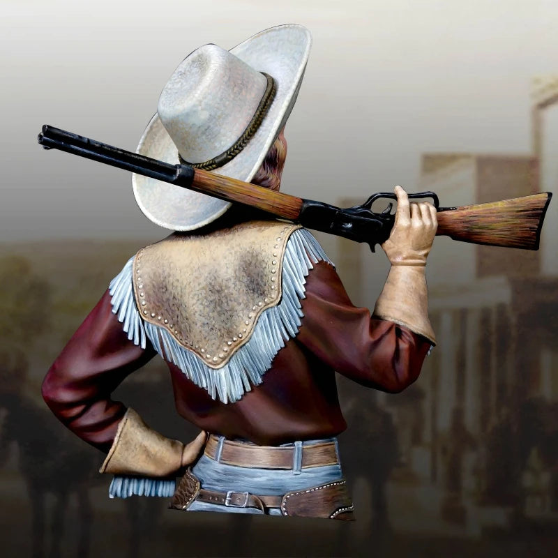 Cowgirl Sharpshooter with Rifle 1/10 Resin Bust - 1/10 resin model view 4