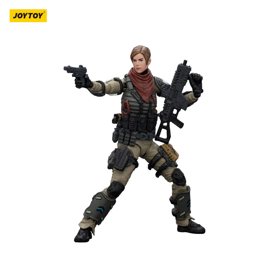 Sci-Fi Tactical Operator Yellow Exo Armor Dual Rifles 1/24 Resin Figure Kit - resin model view 3