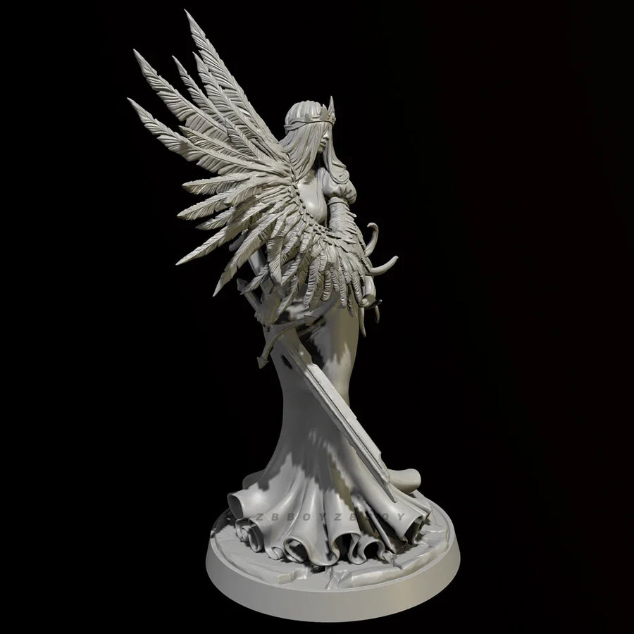 Winged Celestial Angel 50mm Resin Figure Kit - 50mm resin model view 3