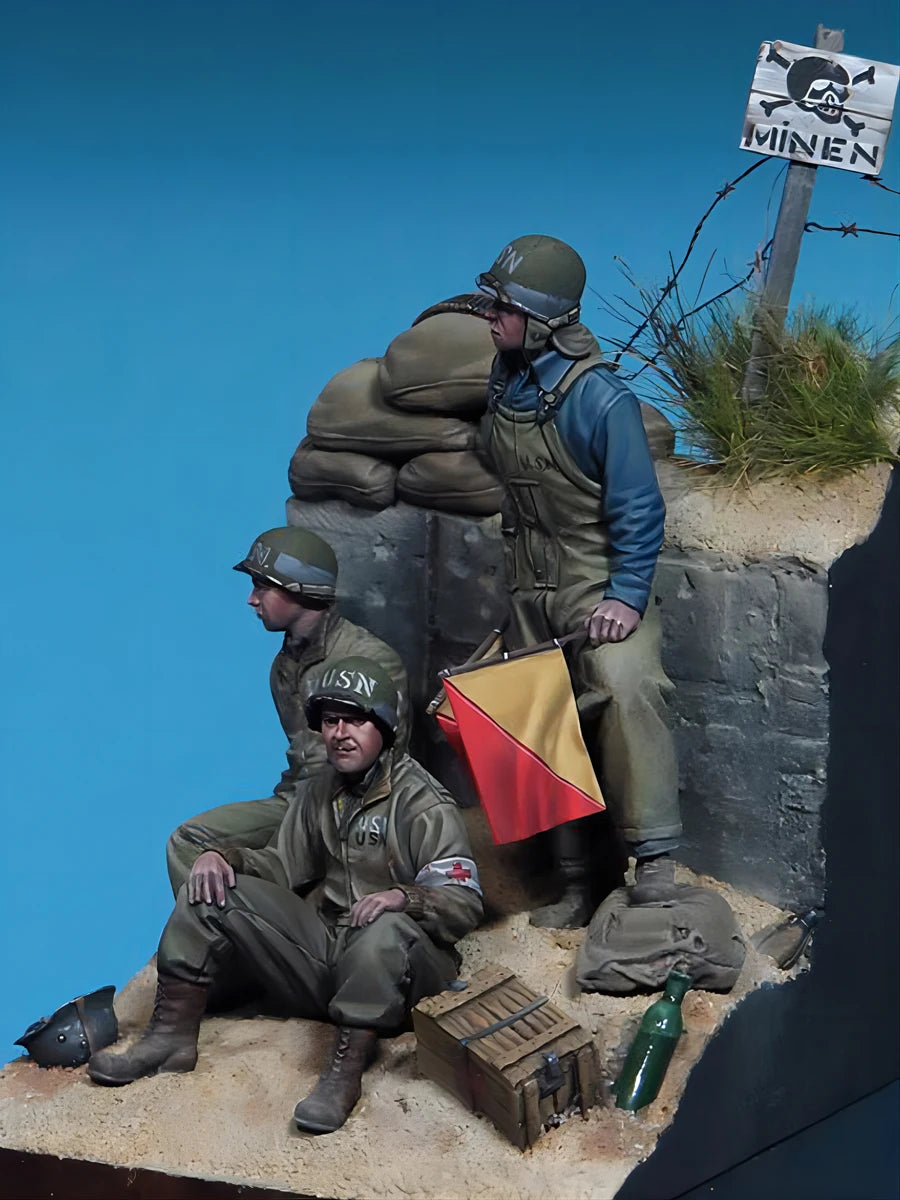 WWII American Soldiers Trench Diorama 1/35 Resin Figure Set - 1/35 resin model view 5