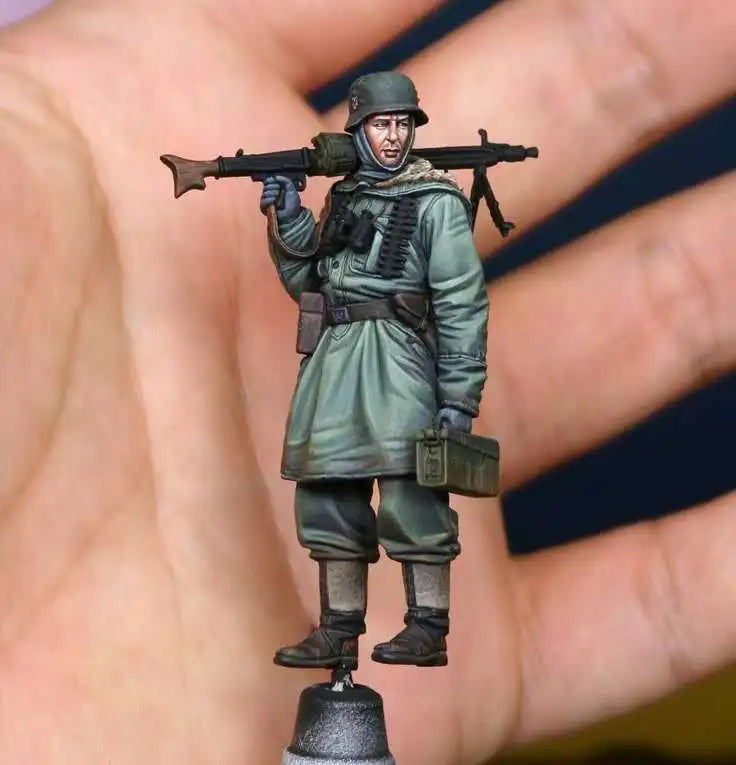 SS Grenadiers Machine Gun Team 1/35 Resin Figure Set - 1/35 resin model view 6