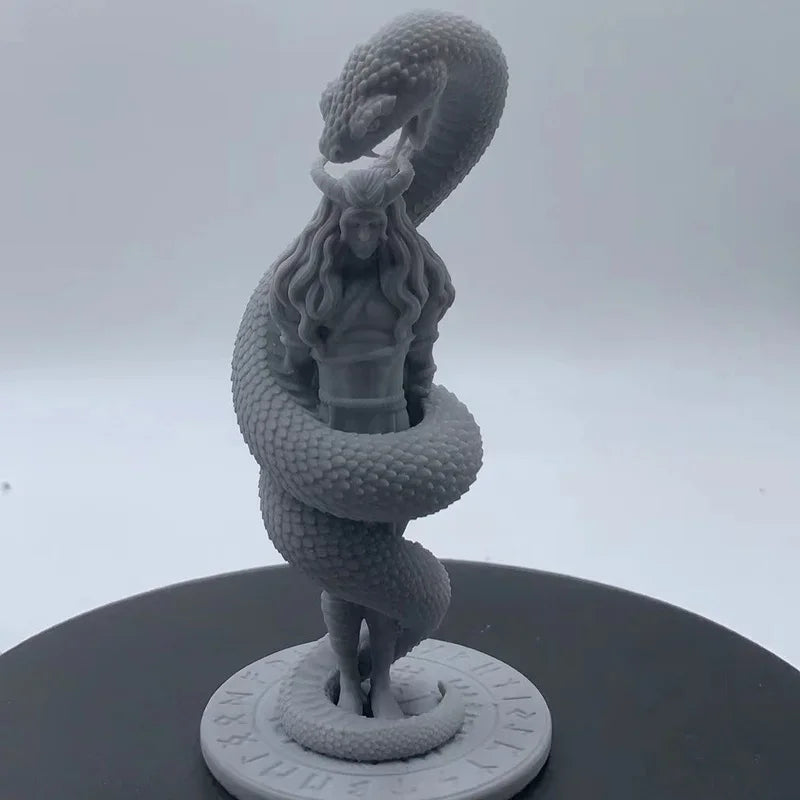 Snake Charmer Warrior with Serpent 1/24 Resin Figure Kit - 1/24 resin model view 3