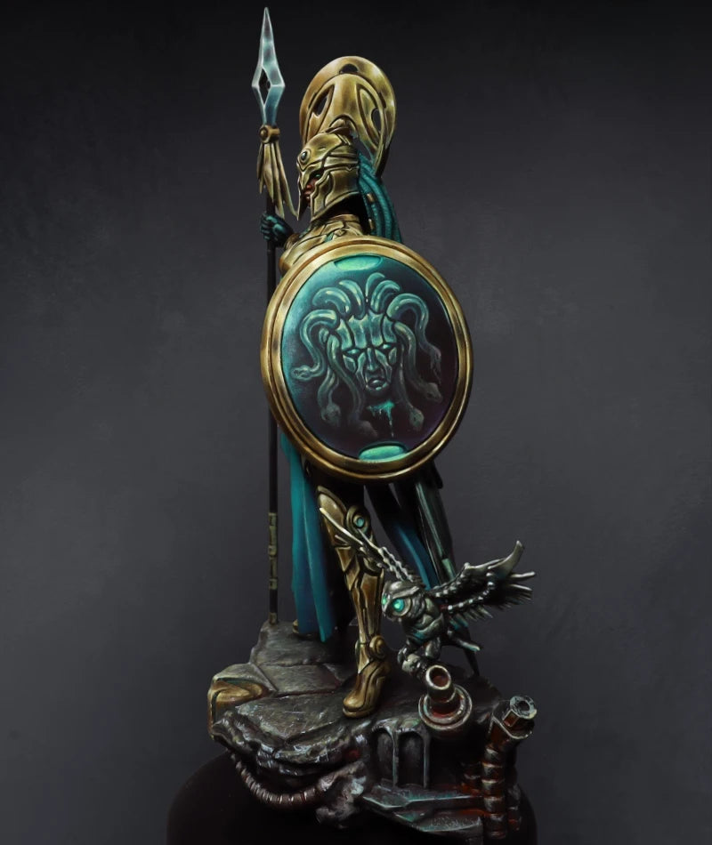 Athena Goddess of Justice 75mm Resin Figure with Shield & Spear - 75mm resin model view 4