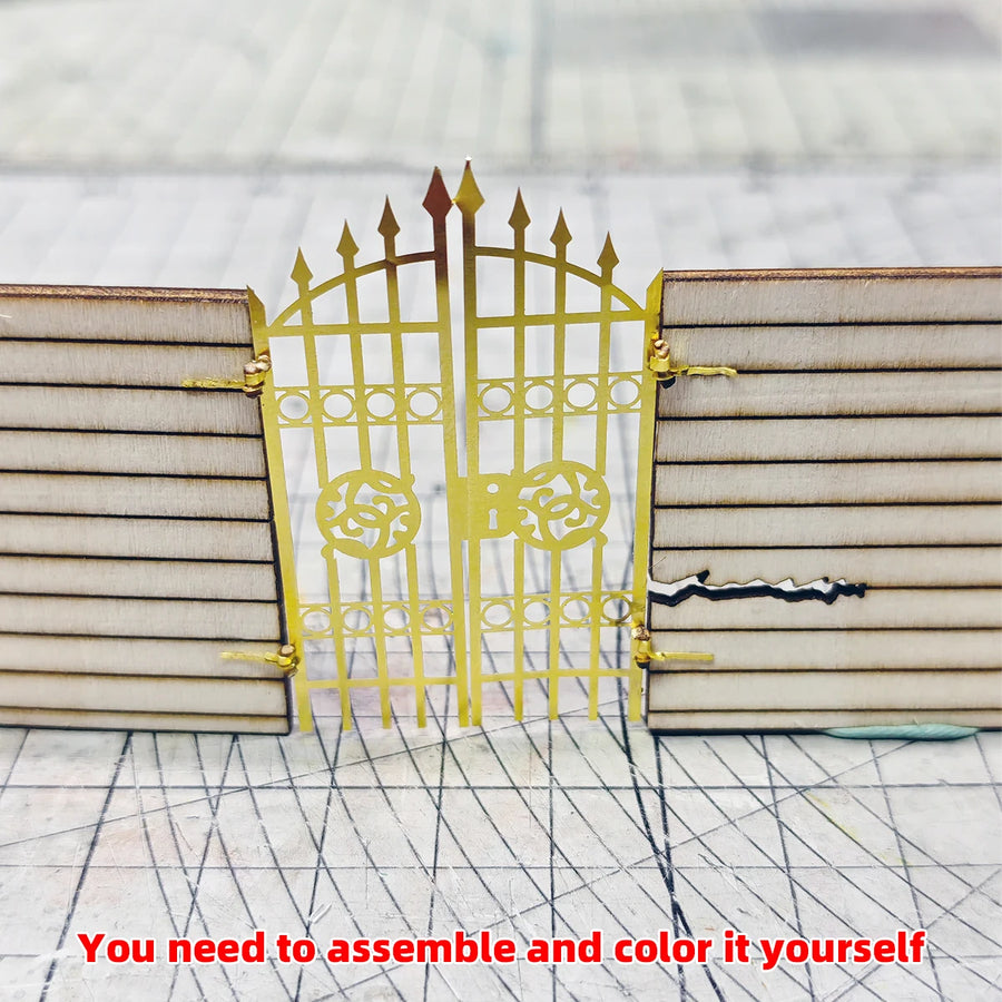 Ornamental Double Gate 1:35 Resin Architectural Diorama Accessory Kit - 1/35 resin model view 5