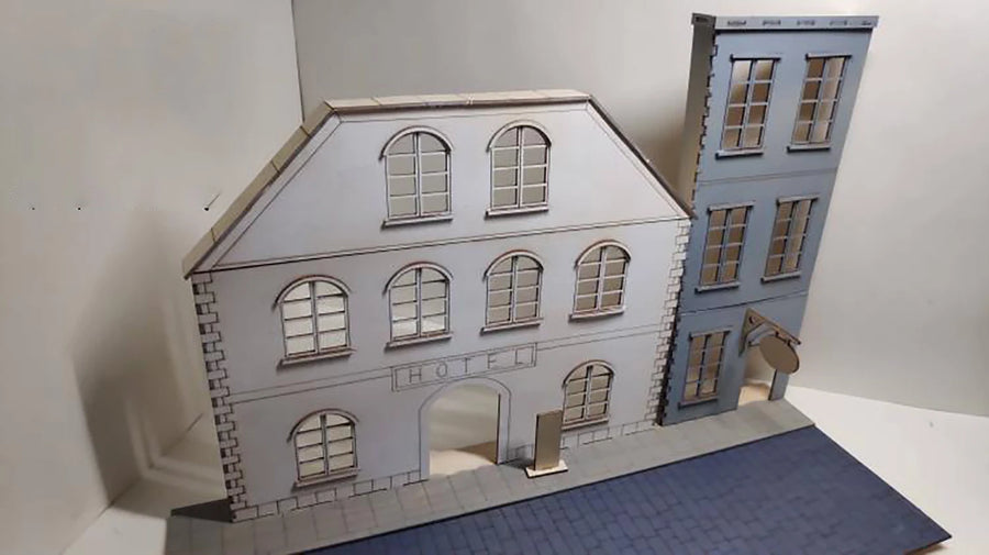European Urban Street Scene Diorama 1/35 Resin Model Kit - 1/35 resin model view 3