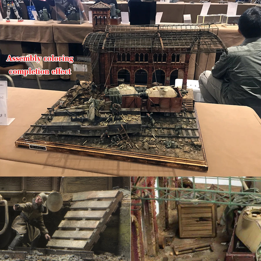 Wooden Cargo Crates & Ammunition Boxes 1/35 Resin Diorama Kit Set - 1/35 resin model view 4