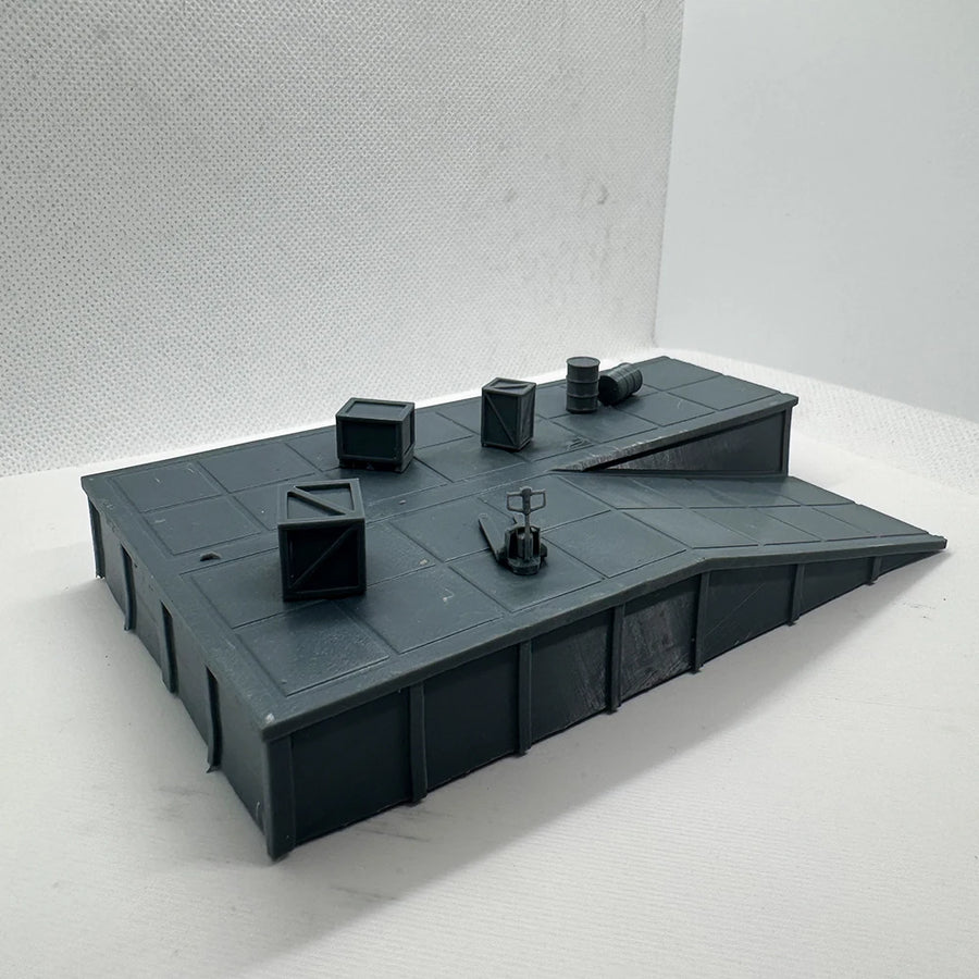 Wide Railway Platform Loading Dock Diorama 1:220 Z Scale Resin Kit - 1/220 resin model view 2