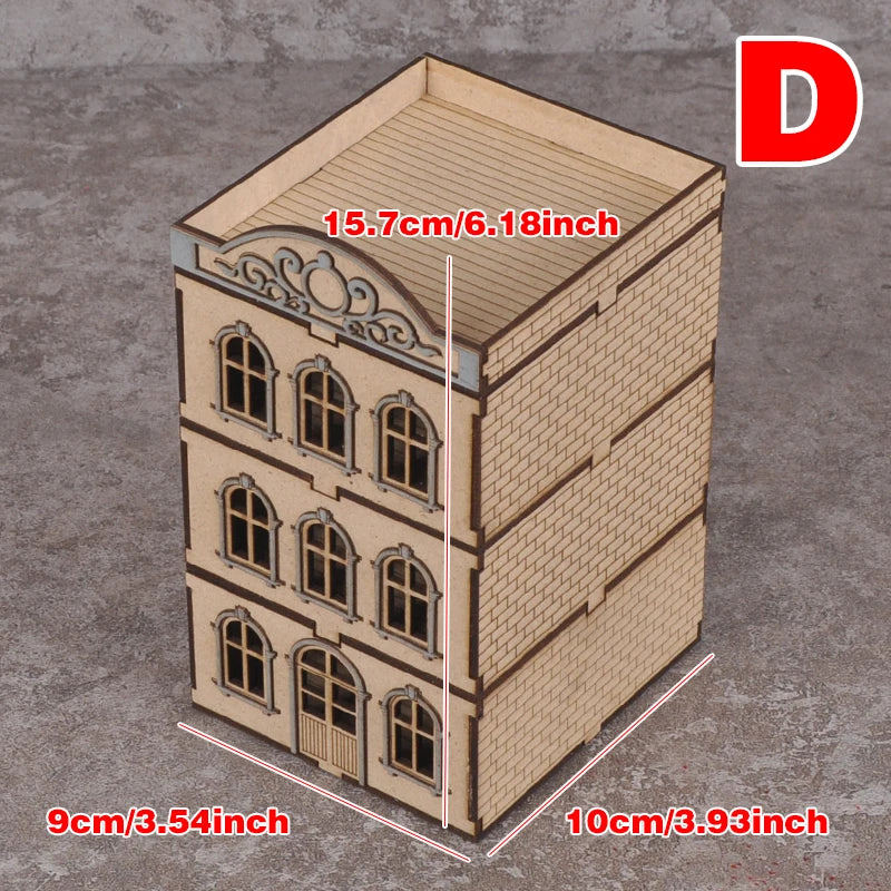 European Brick Townhouse Shop Building 1/72 Resin Terrain Kit - 1/72 resin model view 5