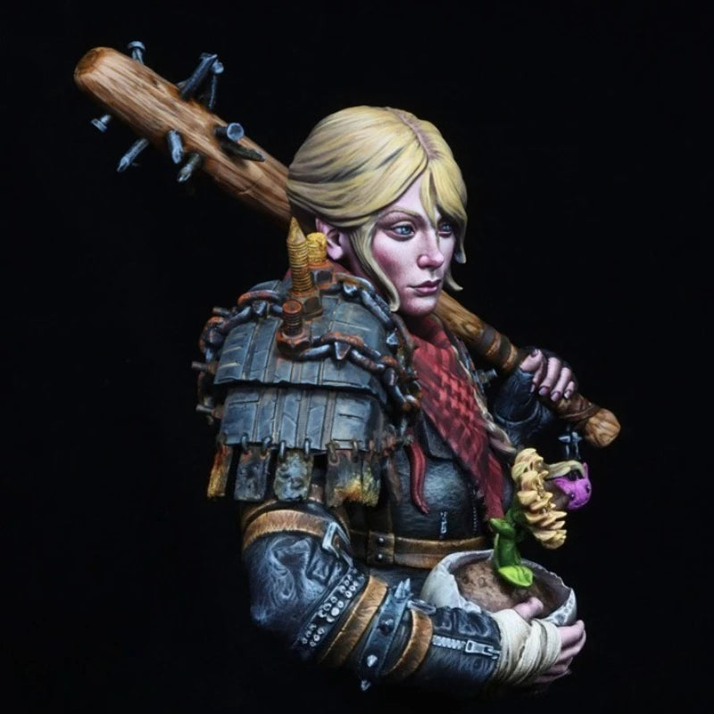 Female Viking Warrior with Axe 1/10 Resin Bust - 1/10 resin model view 2