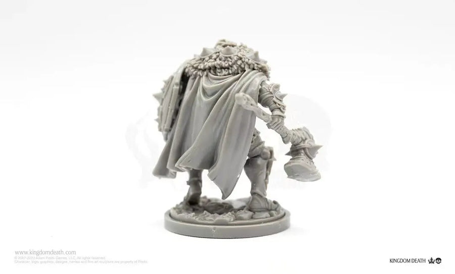 Fantasy Ornate Dwarf Warrior with Axe and Shield 28mm Resin Figure Kit - resin model view 2