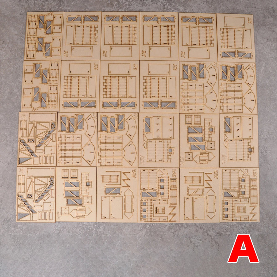Medieval Wooden Palisade Fort 1:72 Resin Terrain Diorama Kit - 1/72 resin model view 6