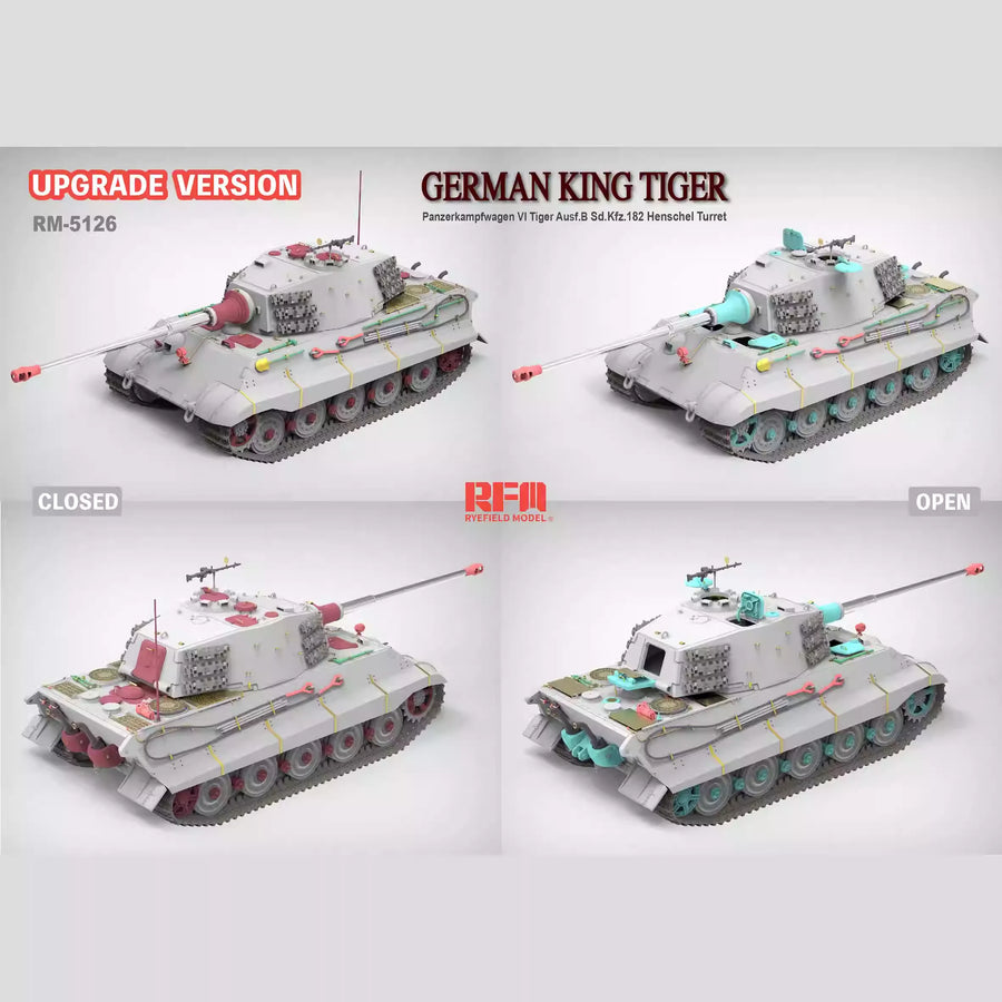 German King Tiger Panzer Tank 1/35 Resin Model Kit - 1/35 resin model view 2