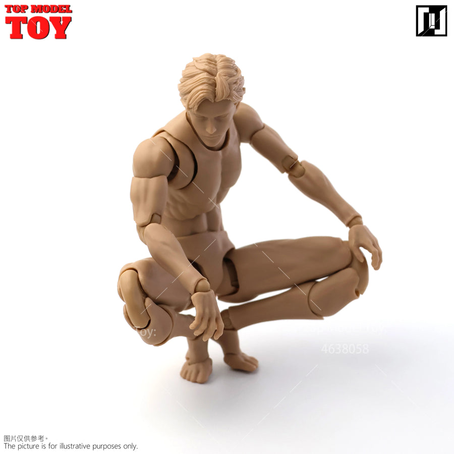 Muscular Male Athlete 1/12 Scale Resin Action Figure with Articulated Joints - 1/12 resin model view 2