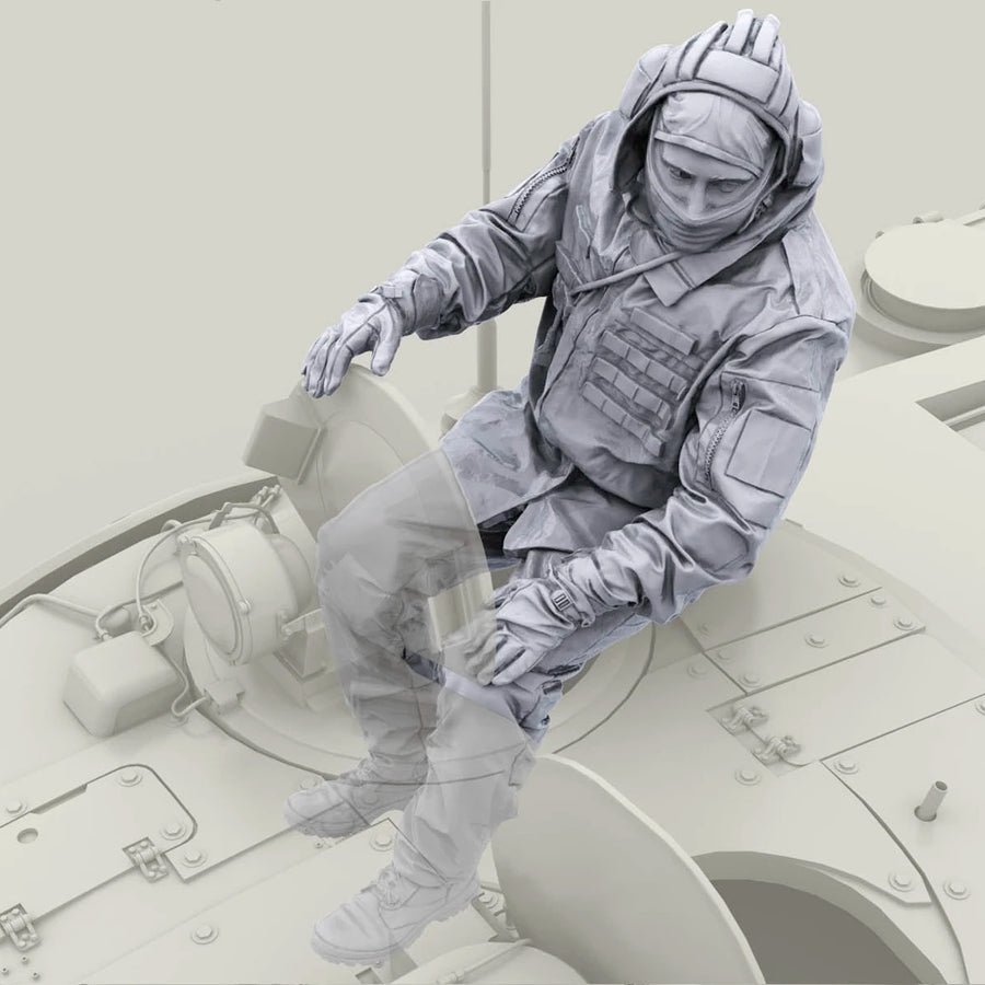 Modern Special Forces Operator with Tactical Gear 1/35 Resin Figure Kit - resin model view 2