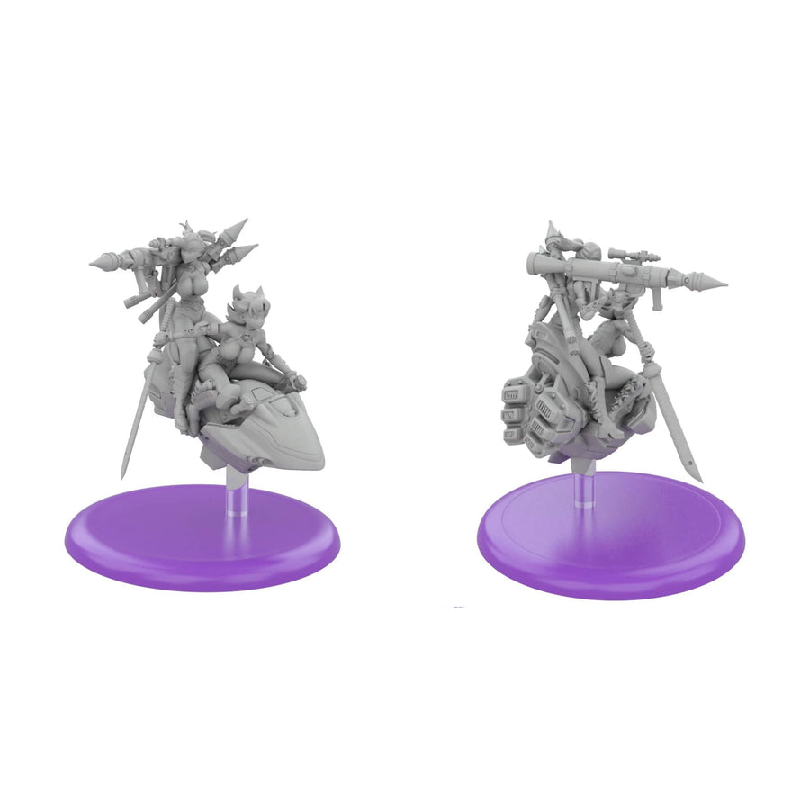 Sci-Fi Pilot Warrior Four-Figure Diorama Set 40mm Resin Model Kit - 40mm resin model view 5