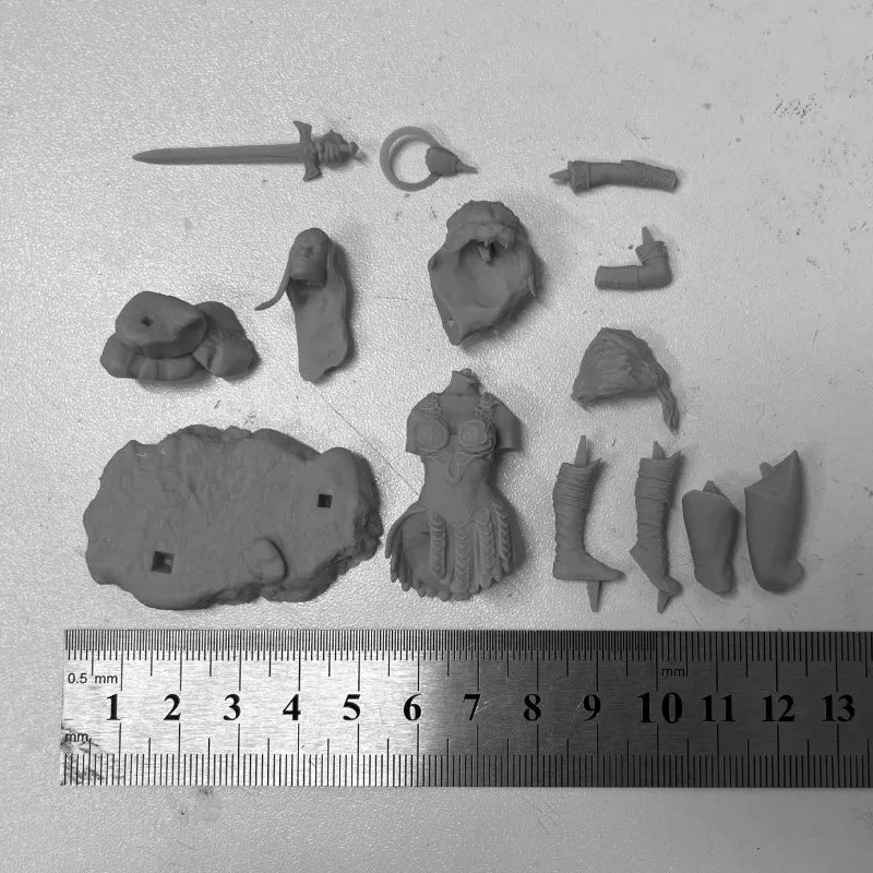 Barbarian Warrior with Lion Pelt 1/24 Resin Figure - 1/24 resin model view 5
