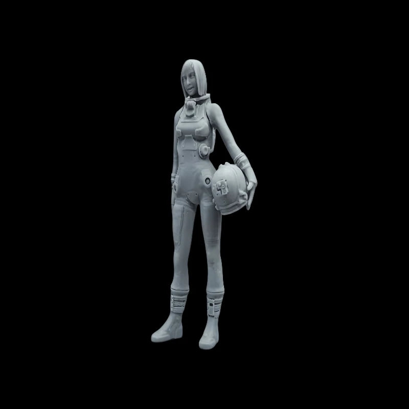 Female Astronaut in Spacesuit 1/20 Resin Figure Kit - 1/20 resin model view 2