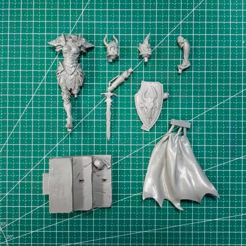 Fantasy Female Demon Warrior with Sword and Shield 75mm Resin Figure Kit - resin model view 2