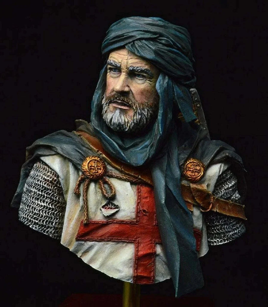 Crusader Knight with Headwrap Resin Bust Figure - resin model view 3