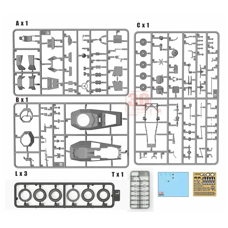 WWII German BA-64B(r) Light Armored Car 1/35 Resin Model Kit - 1/35 resin model view 2