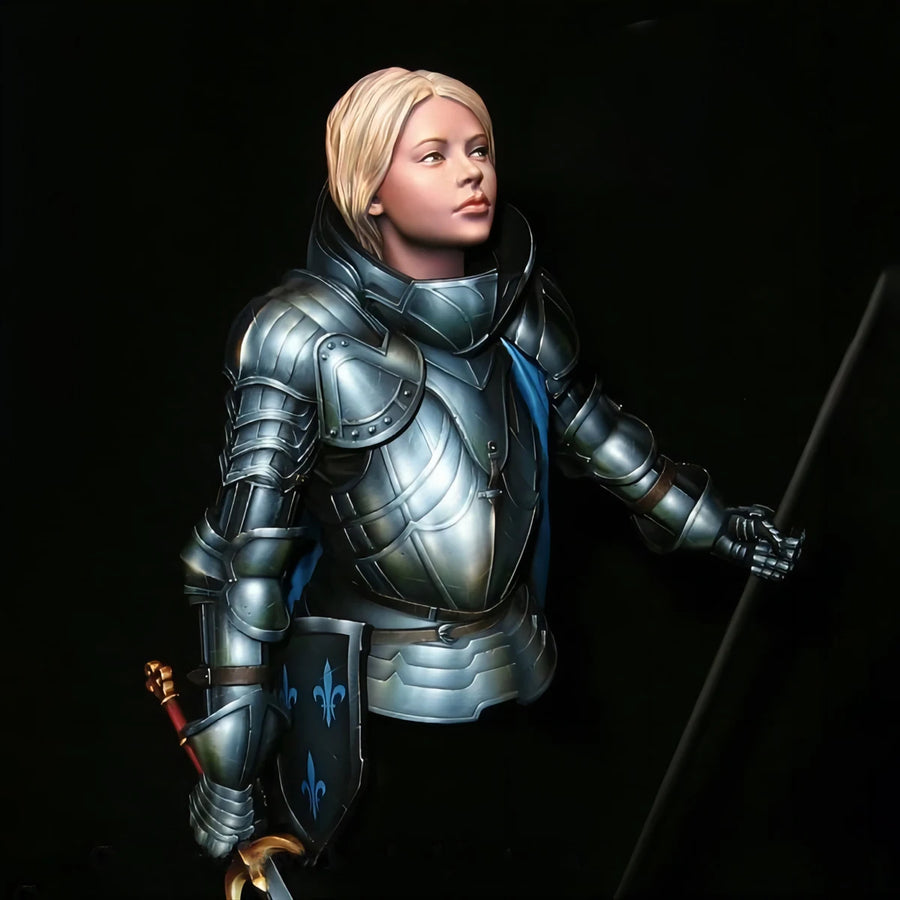 Medieval Knight Joan of Arc 1/10 Resin Bust Kit - 1/10 resin model view 3