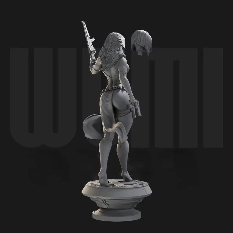Fantasy Female Berserker Warrior with Dual Pistols 1/24 Resin Figure - 1/24 resin model view 2