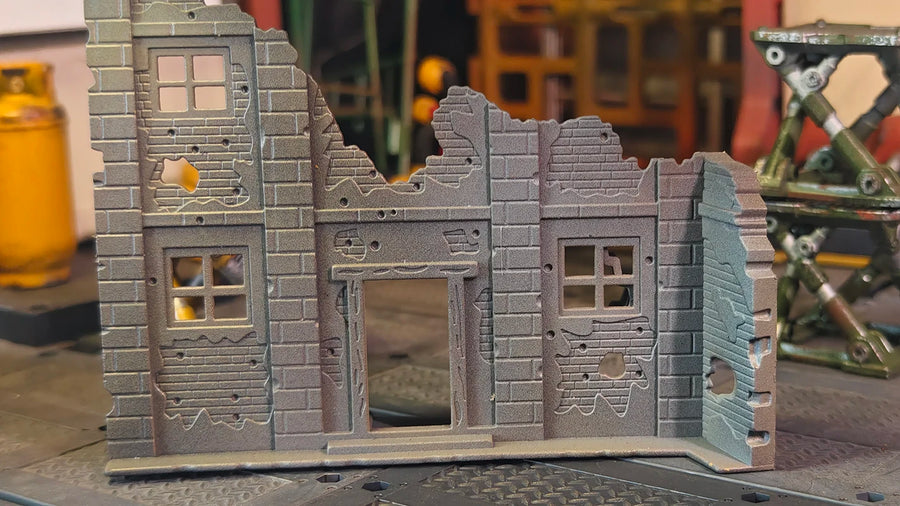 Ruined Stone Fortress Building Diorama Resin Miniature Wargames Scenery - resin model view 2