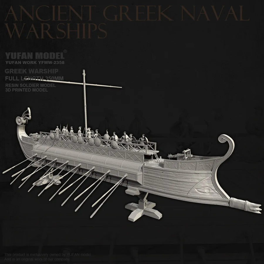Ancient Greek Trireme Warship 350mm Resin Model Kit - 350mm resin model view 3