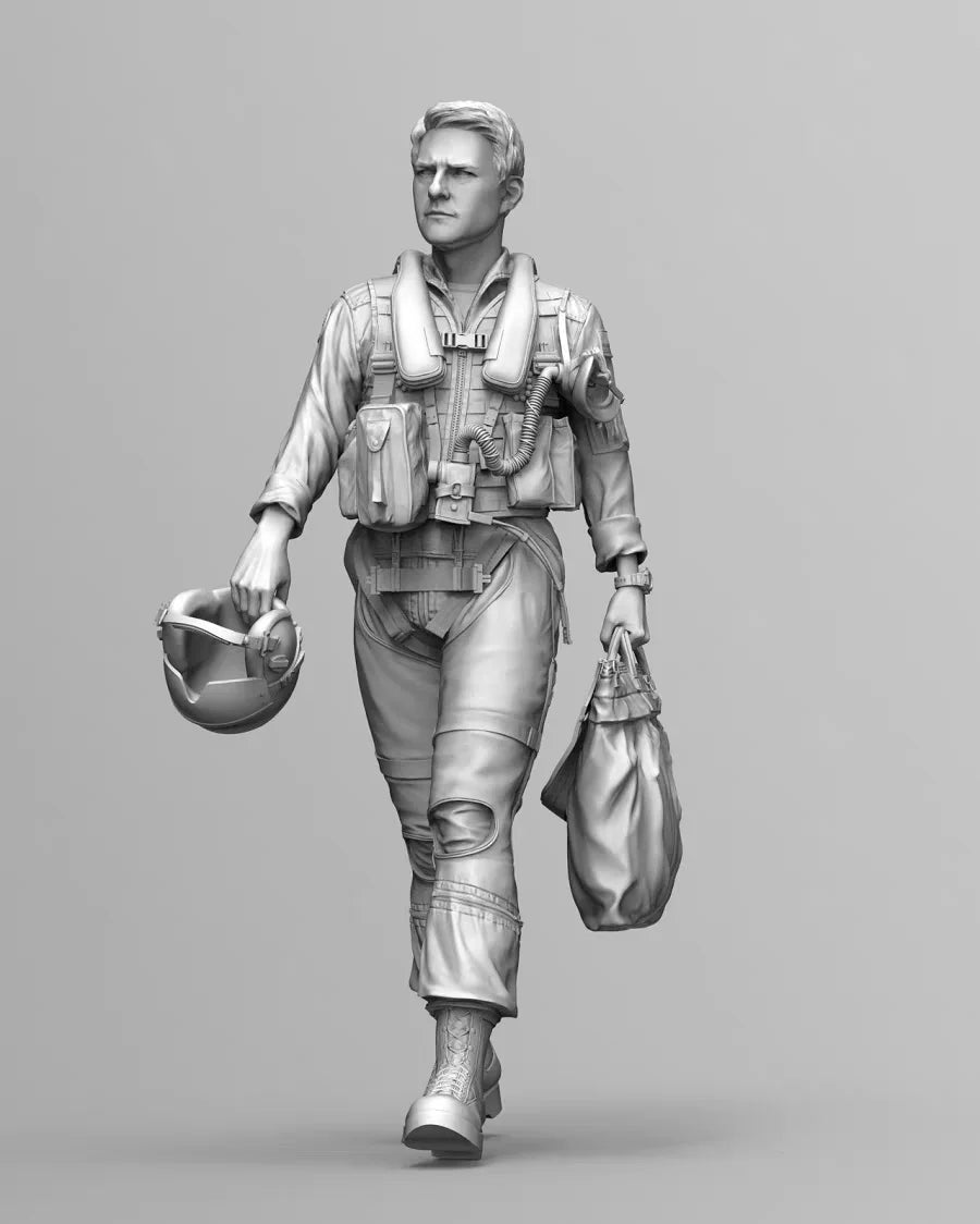 U.S. Navy Aircraft Pilot 1/35 Resin Figure Kit - 1/35 resin model view 2