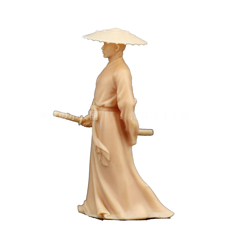 Asian Warrior Woman with Parasol 1/64 Resin Figure Kit - 1/64 resin model view 4