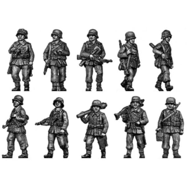 WWII German Infantry Section 10-Figure Set 1/72 Scale Resin Kit