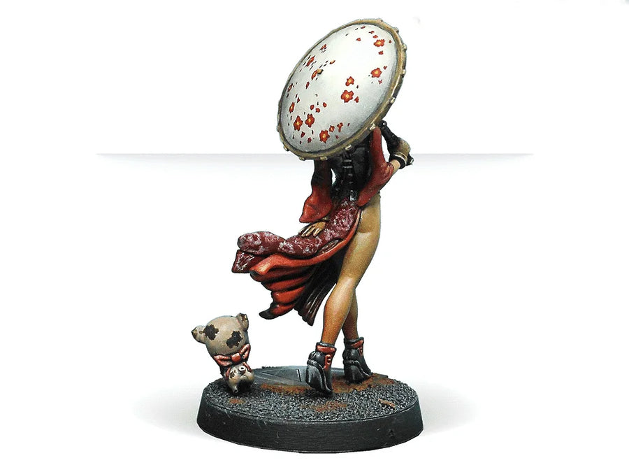 Imperial Judge Dragon Girl with Parasol 28mm Resin Figure Kit - 28mm resin model view 2