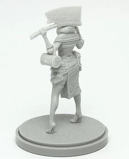 Dark Fantasy Female Plague Doctor with Cleaver 30mm Resin Figure Kit - resin model view 3