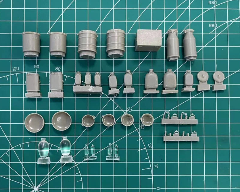 WWII German Kitchen Equipment Diorama 1/35 Resin Model Kit - 1/35 resin model view 2