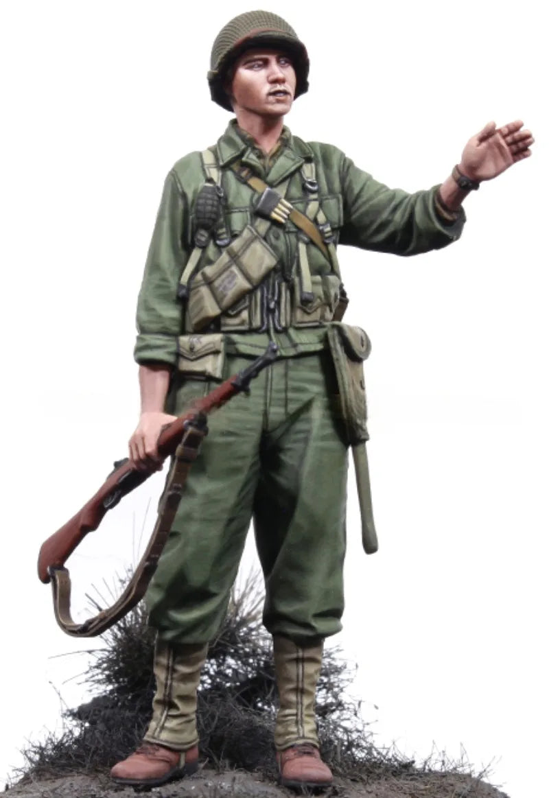 WWII US Army 2nd Infantry Division Soldiers 1/35 Resin Figure Set - 1/35 resin model view 3