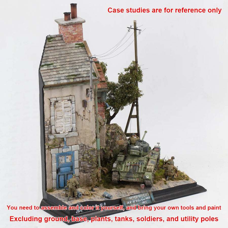 Brillantine Forvil French Town Building 1/35 Resin Diorama Kit - resin model view 5