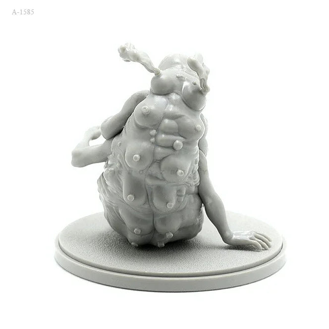 Surreal Pregnant Warrior with Clock 50mm Resin Figure - 50mm resin model view 2