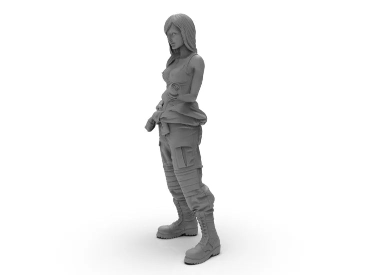Aaliyah Action Girl 1/35 Scale Resin Figure Kit - 1/35 resin model view 4