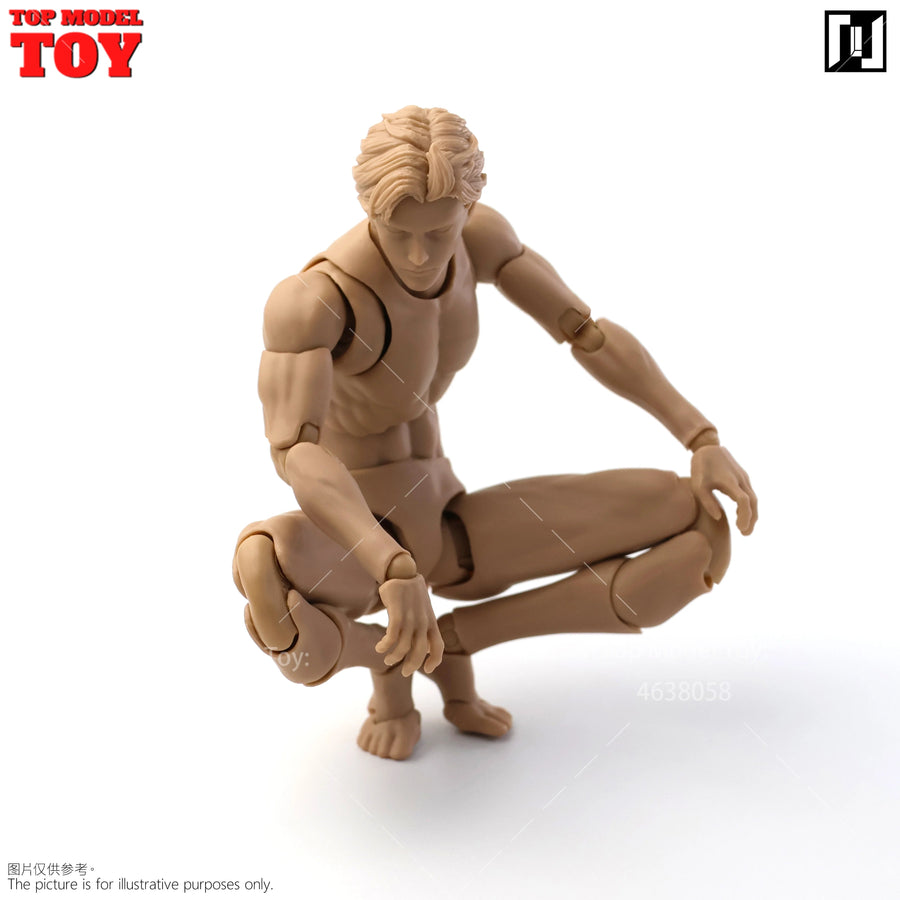 Muscular Male Athlete 1/12 Scale Resin Action Figure with Articulated Joints - unpainted resin model kit