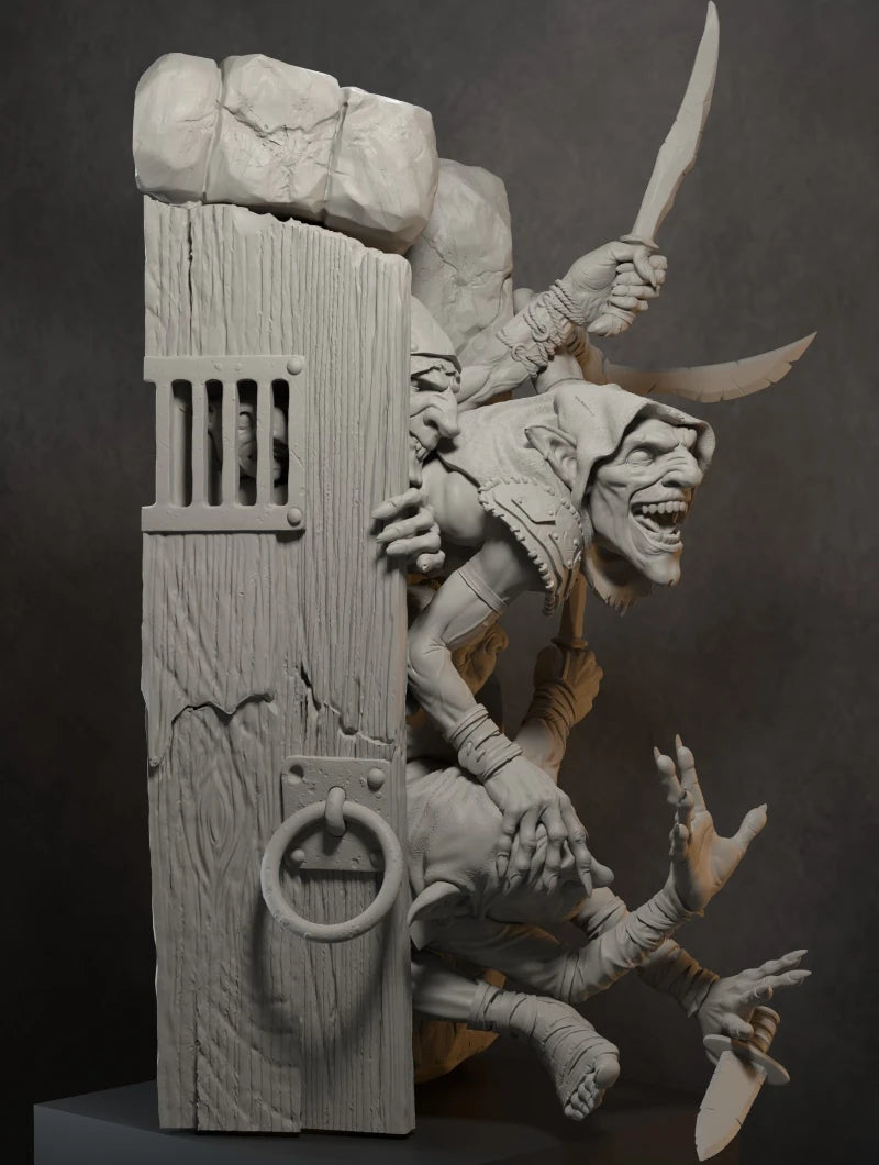 Dungeon Goblins with Tusks 100mm Resin Figure Kit - 100mm resin model view 3